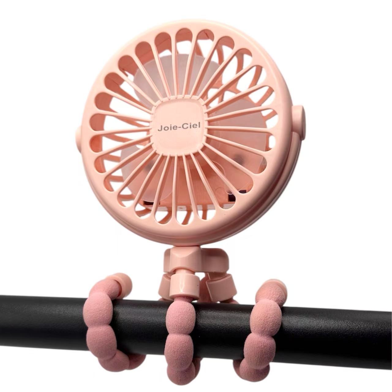 Joie-Ciel™ Portable Octopus Clip Fan | 3-Speed, LED Night Light, Safe & Flexible for Stroller, Office, Travel